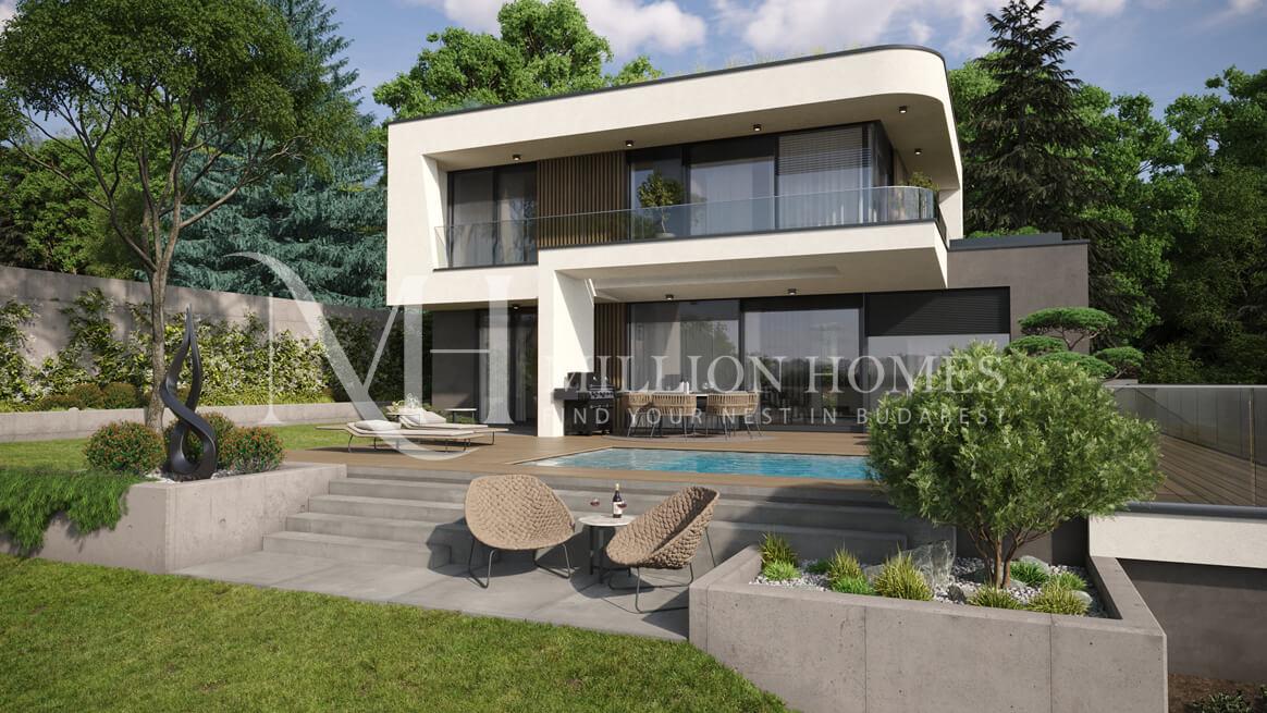Exkluzív villa saját kerttel, medencével és panorámával